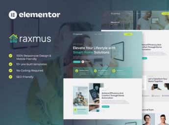 Raxmus – Smart Home Automation Elementor Template Kit