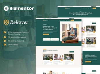Rekover – Psychology & Counseling Elementor Template Kit