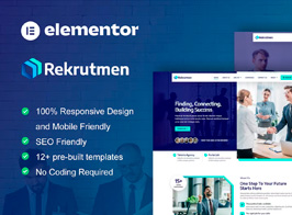 Rekrutmen – Human Resource & Recruitment Agency Elementor Template Kit