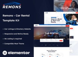 Remons – Car Rental Elementor Template Kit