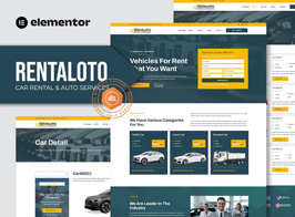 Rentaloto – Car Rental & Auto Services Elementor Template Kit