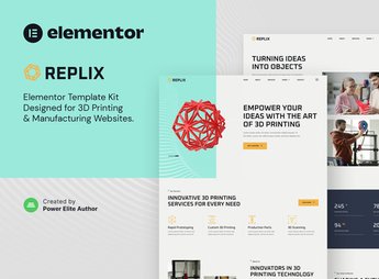 Replix – 3D Printing & Manufacturing Services Elementor Template Kit