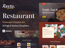 Resto – Restaurants And Coffes Elementor Template Kit