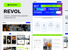 Revol – Digital Marketing Agency Elementor Template Kit