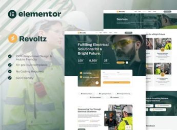 Revoltz – Electrical Installation & Maintenance Elementor Template Kit