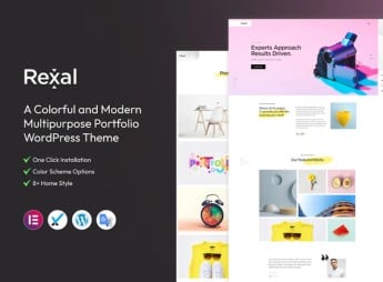 Rexal – A Colorful & Modern Multipurpose Portfolio WordPress Theme