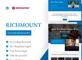 Richmount University – Education Elementor Pro Template Kit