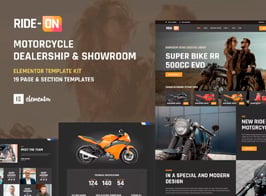 Ride ON – Motorcycle Dealership WordPress Elementor Template Kit