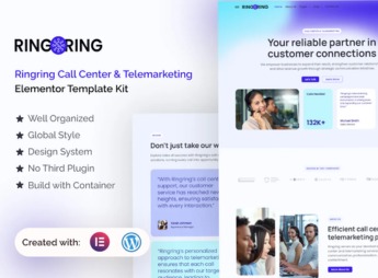 Ringring – Call Center & Telemarketing Elementor Template Kit