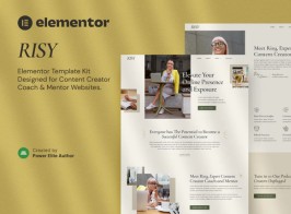 Risy – Content Creator Coach & Mentor Elementor Template Kit