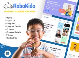 Robokido – Online Learning Robotic Course for Kids Elementor Template Kit
