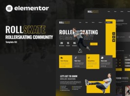 Rollskate – Rollerskating Community Elementor Template Kit