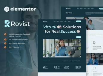 Rovist – Virtual Assistant Service Elementor Template Kit