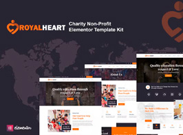 Royalheart – Nonprofit Charity Elementor Template Kit