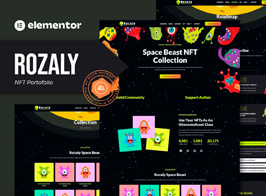 Rozaly – NFT Portofolio Elementor Template Kit