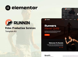 Runnin – Video Production Service Elementor Template Kit