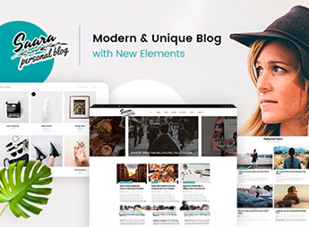 Saara – Minimal Blog WordPress