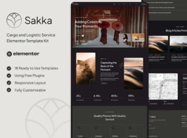 Sakka – Photography Service & Portfolio Elementor Template Kit