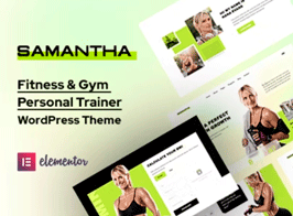 Samantha – Fitness, Gym & Personal Trainer WordPress Theme