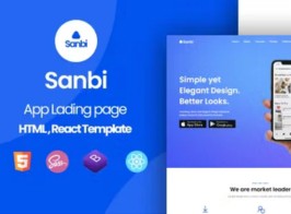 Sanbi – App Landing Page WordPress Theme