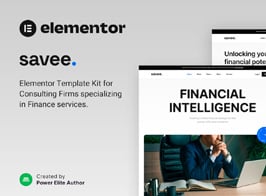 Savee – Financial Consulting Elementor Template Kit