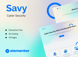 Savy – Cyber Security Elementor Template Kit
