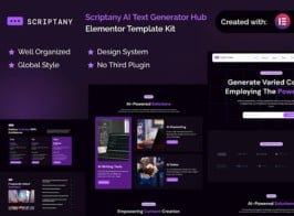 Scriptany – AI Text Generator Hub Elementor Template Kit