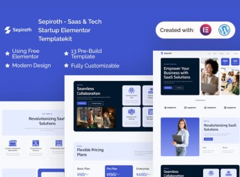 Sepiroth – Saas & Tech Startup Elementor Template Kit
