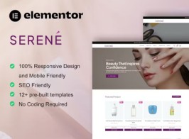 Serene – Beauty Shop & Skincare Elementor Pro Template Kit