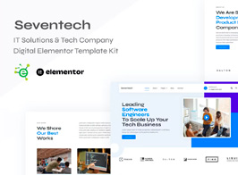 Seventech – IT Solutions & Tech Company Digital Kit de Templates para Elementor