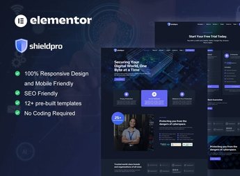 Shieldpro – Cyber Security Services Elementor Pro Template Kit