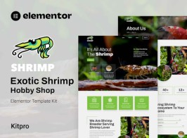 Shrimp – Aquarium & Hobby Shop Elementor Template Kit