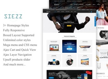 Siezz – Multi-Purpose OpenCart 3 Theme (Mobile Layouts Included)