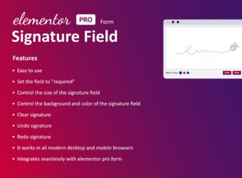Signature Field for Elementor Form