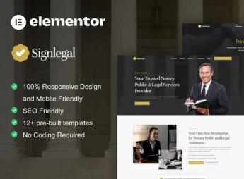 SignLegal – Notary Public & Legal Service Elementor Template Kit
