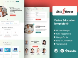 SkillBoost – Boost Online Education Elementor Template Kit