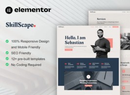 SkillScape – Creative Agency & Personal Portfolio Elementor Template Kit
