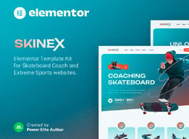 Skinex – Skateboard Coach & Lessons Elementor Template Kit