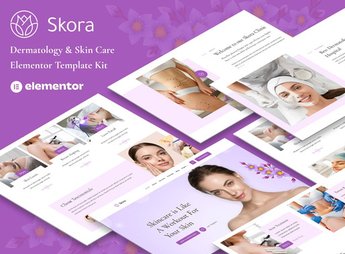 Skora – Dermatology & Skin Care Elementor Template Kit