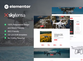 Skylensa – Aerial Photography & Videography Elementor Template Kit