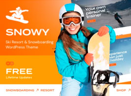 Snowy – Ski Resort & Snowboarding WordPress Theme