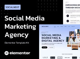 Socialnext – Social Media Marketing Agency Elementor Template Kit