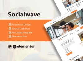 SocialWave – Social Marketing Agency Elementor Template Kit