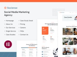 Socience – Social Media Marketing Agency Elementor Template Kit