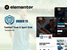 Socker – Football Team & Sports Club Elementor Template Kit