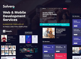 Solvero – Web & Mobile Development Service Elementor Template Kit