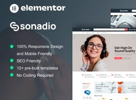 Sonadio – Woocommerce Audio Store Elementor Pro Template Kit