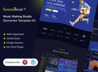 Soundbeat – Music Making Studio Elementor Pro Template Kit