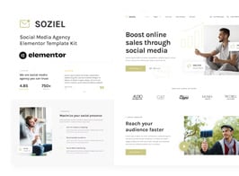 Soziel – Social Media Agency Elementor Template Kit