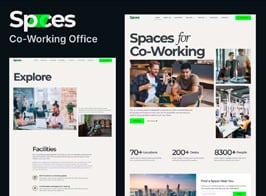 Spaces – Coworking Elementor Pro Template Kit